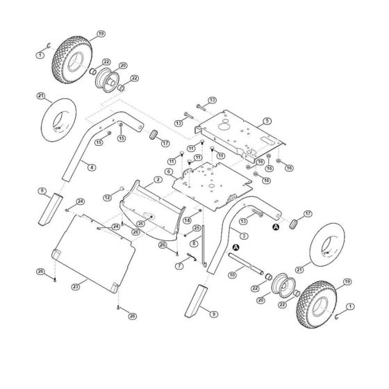 Chassis Assembly  for Stihl/ Viking GB 460.1 Petrol Shredder