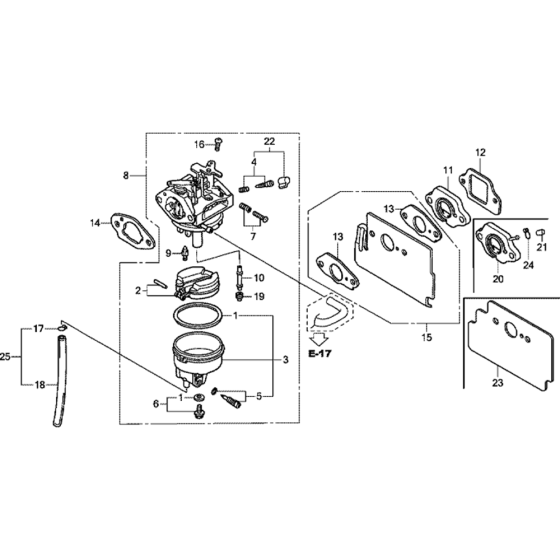 Carburettor Assembly for Honda GC135E (GCAAE) Engine