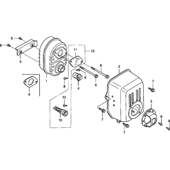 Muffler Assembly for Honda GC160 (GCAH) Engine