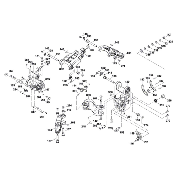 Slide Mitre Saw Assembly for Bosch GCM 12 GDL - Diagram 3