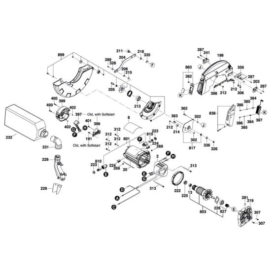 Slide Mitre Saw Assembly for Bosch GCM 12 GDL - Diagram 5