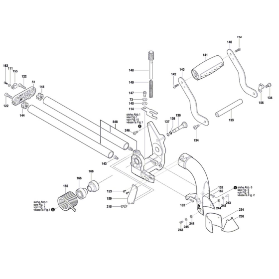 Slide Mitre Saw Assembly for Bosch GCM 8 SDE - Diagram 5