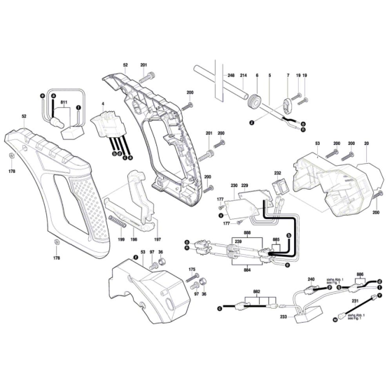 Slide Mitre Saw Assembly for Bosch GCM 8 SJL - Diagram 2