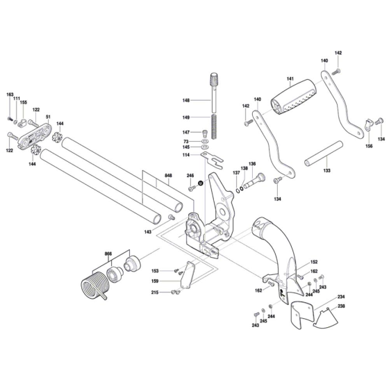 Slide Mitre Saw Assembly for Bosch GCM 8 SJL - Diagram 5