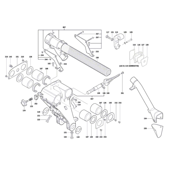 Slide Mitre Saw Assembly for Bosch GCM 8 SJL - Diagram 6