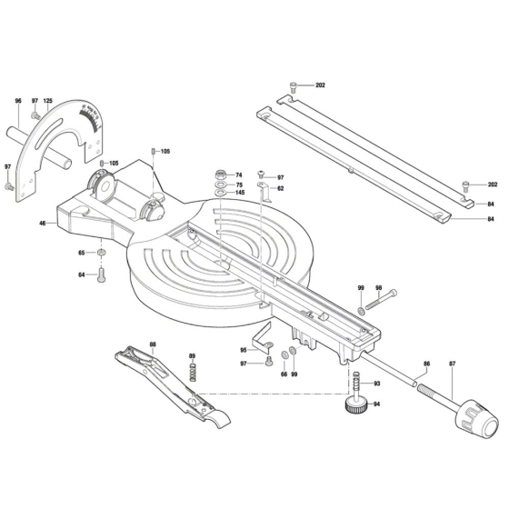 Slide Mitre Saw Assembly for Bosch GCM 800 SJ - Diagram 3