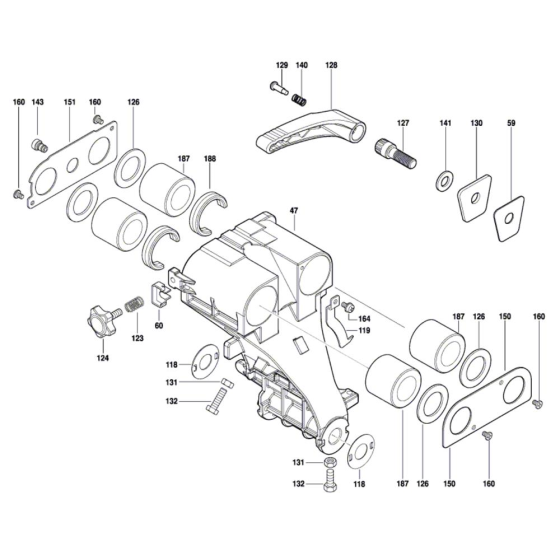 Slide Mitre Saw Assembly for Bosch GCM 800 SJ - Diagram 6