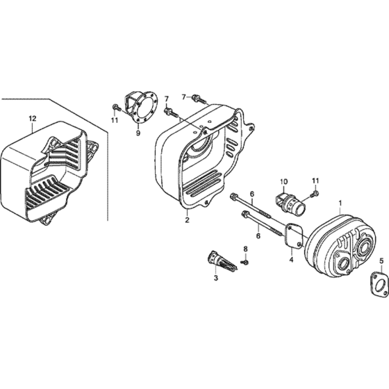 Muffler Assembly for Honda GCV135 (GJAF) Engines