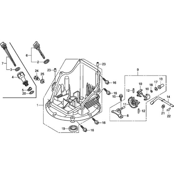 Oil Pan Assembly for Honda GCV190A (GJAAA) Engines