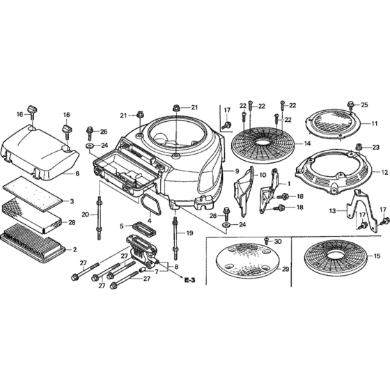 Fan Cover Assembly for Honda GCV520 (GJAKM) Engines