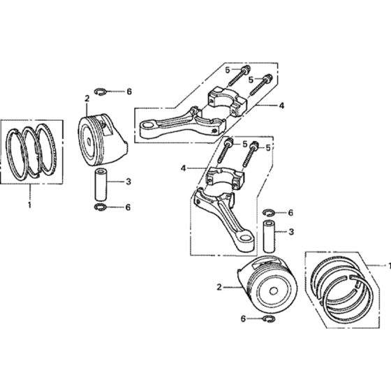 Piston/ Connecting Rod Assembly for Honda GCV530 (GJAJM) Engine