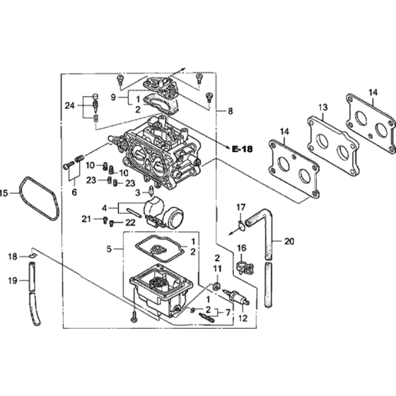 Carburettor Assembly for Honda GCV530 (GJAMM) Engine