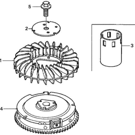 Flywheel Assembly for Honda GCV530 (GJAJM) Engine