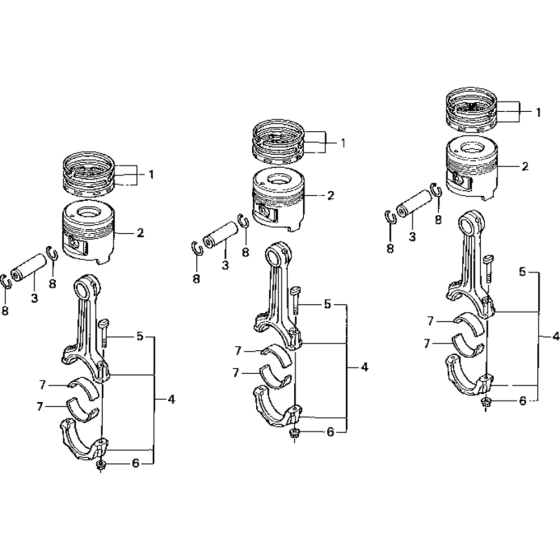 Piston Assembly for Honda GD1100 (GRA) Engines