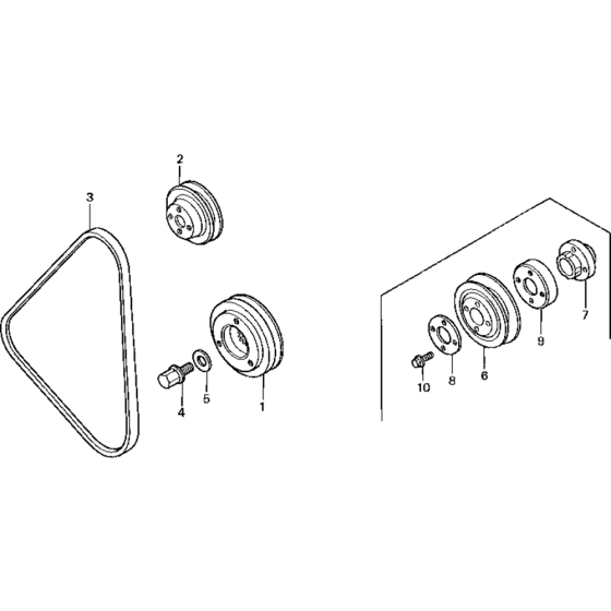 Pulley Assembly for Honda GD1250 (GRB) Engines