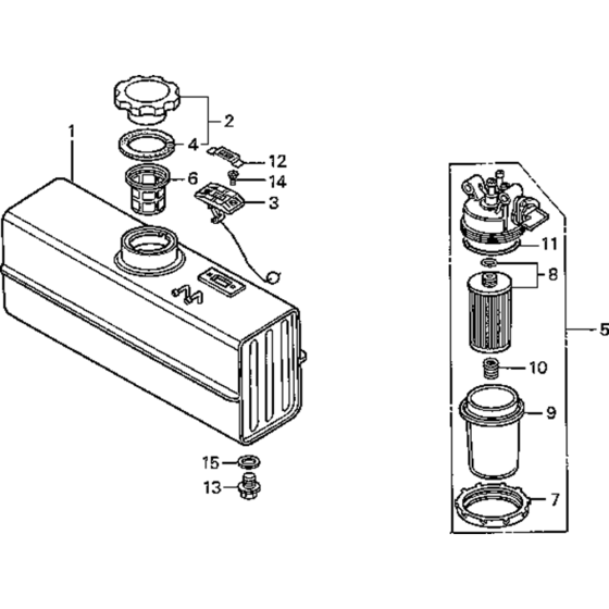 Fuel Tank Assembly for Honda GD1250 (GRB) Engines