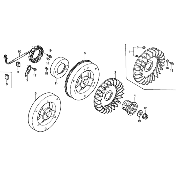 Flywheel Assembly for Honda GD320 (GPB) Engines