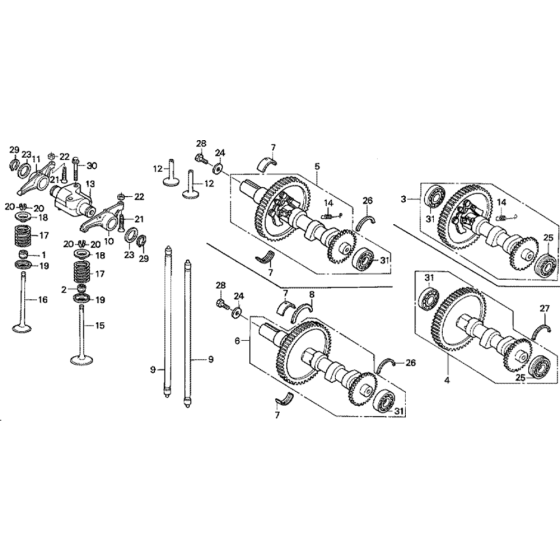 Camshaft Assembly for Honda GD321 (GPAD) Engines