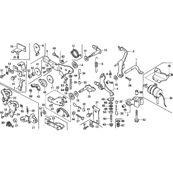 Control Lever Assembly for Honda GD411 (GPAC) Engines