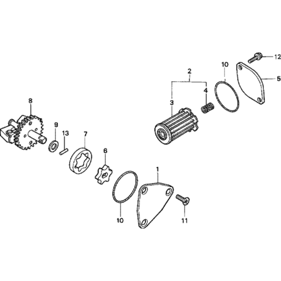 Oil Pump Assembly for Honda GD411 (GPAC) Engines