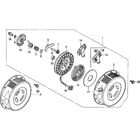 Recoil Starter Assembly for Honda GD411 (GPAC) Engines