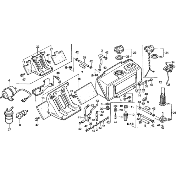 Fuel Tank Assembly for Honda GD411 (GPAC) Engines