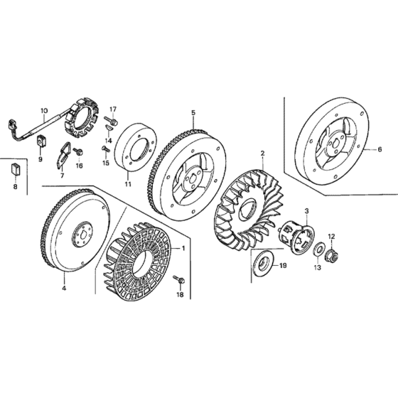 Flywheel Assembly for Honda GD411 (GPAC) Engines