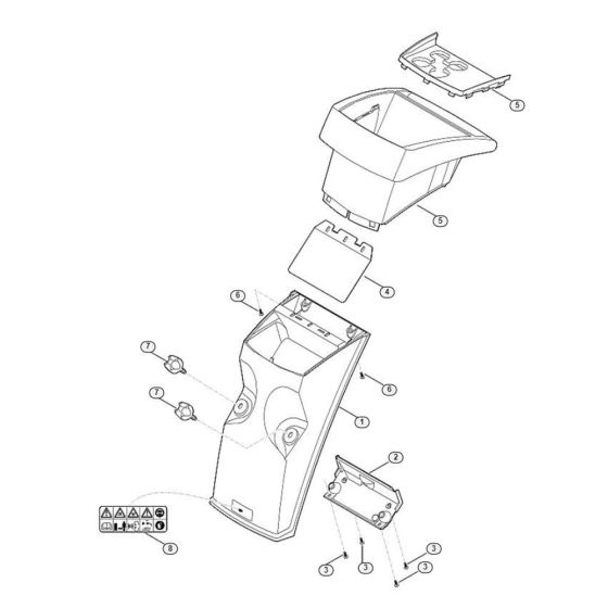 Funnel Assembly for Stihl/ Viking GE 105.1 Electric Shredders