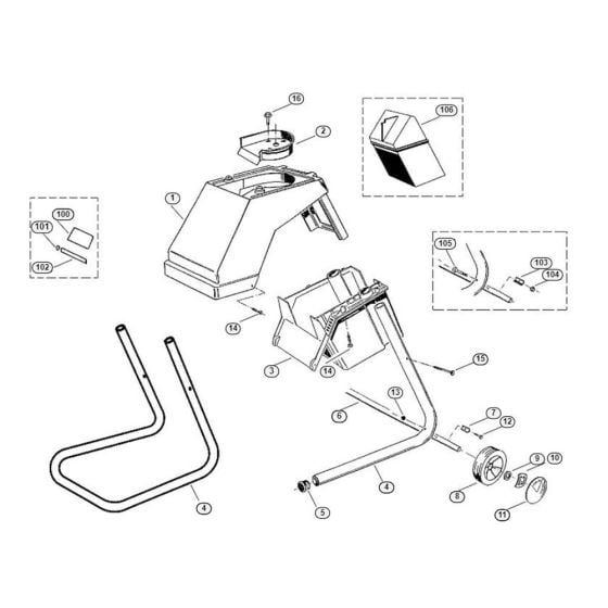 Housing Assembly for Stihl/ Viking GE 110 Electric Shredders