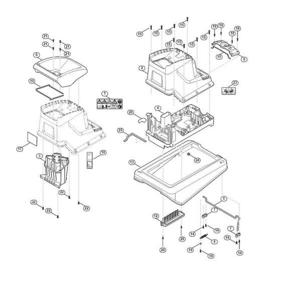 Chute, Housing Assembly for Stihl/ Viking GE 140.0 L Electric Shredders