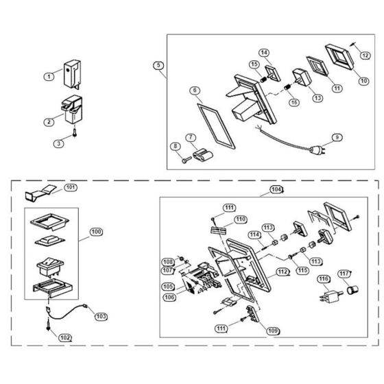 Switch Assembly  for Stihl/ Viking GE 210 Electric Shredders