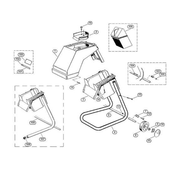 Housing Assembly  for Stihl/ Viking GE 215 Electric Shredders