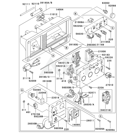 Control Panel for Kawasaki GE2900A Generator