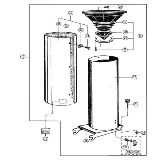 Feed Chute GE325, GE335 Assembly  for Stihl/ Viking GE 330 Electric Shredders