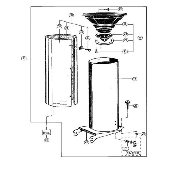 Feed Chute, GE 325, GE335 for Stihl/ Viking GE 335 Electric Shredders