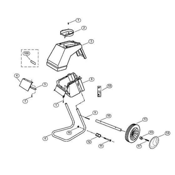 Housing Assembly  for Stihl/ Viking GE 345 Electric Shredders