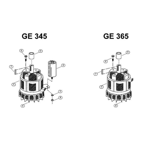 Electric Motor Assembly  for Stihl/ Viking GE 345 Electric Shredders