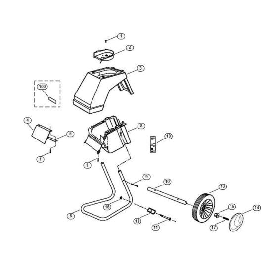 Housing Assembly  for Stihl/ Viking GE 365 Electric Shredders