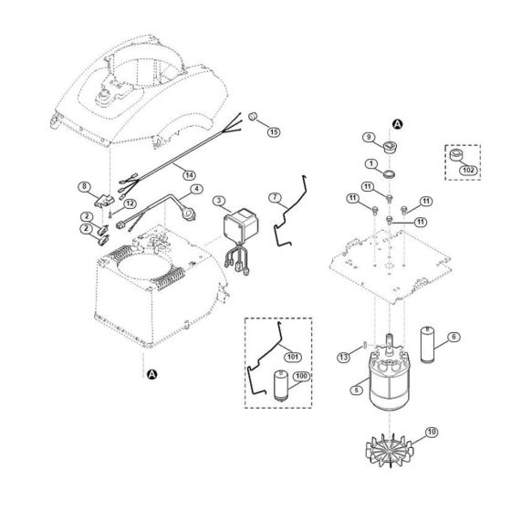 Electric Equipment Assembly  for Stihl/ Viking GE 420 Electric Shredders