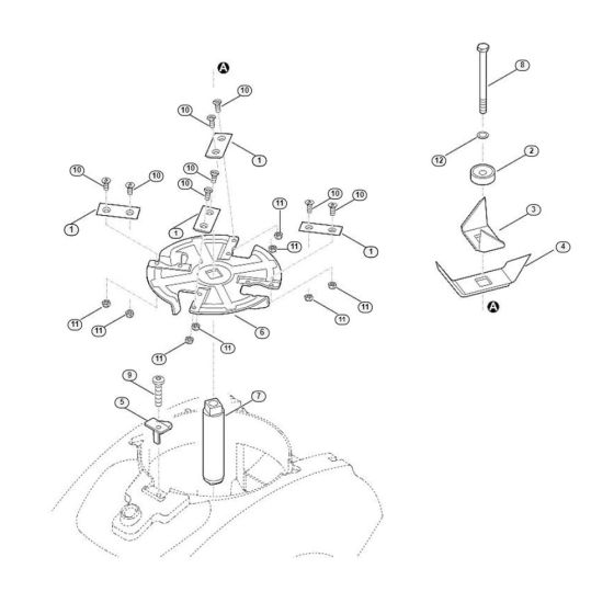 Blade Set (Shredding) Assembly for Stihl/ Viking GE 420 Electric Shredders