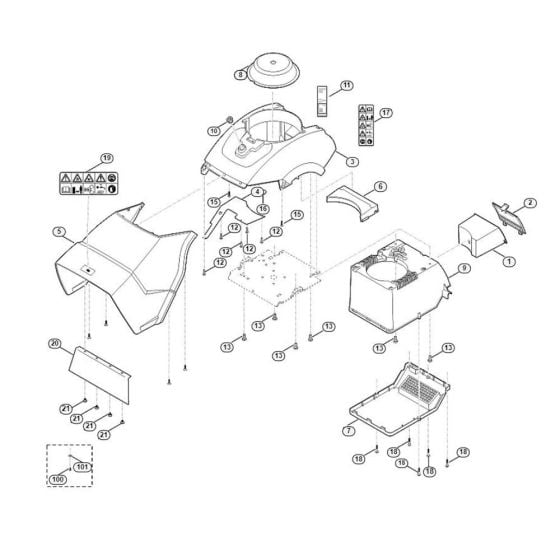 Housing Assembly  for Stihl/ Viking GE 420.1 Electric Shredders