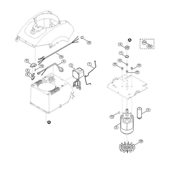 Electrical Assembly  for Stihl/ Viking GE 420.1 Electric Shredders