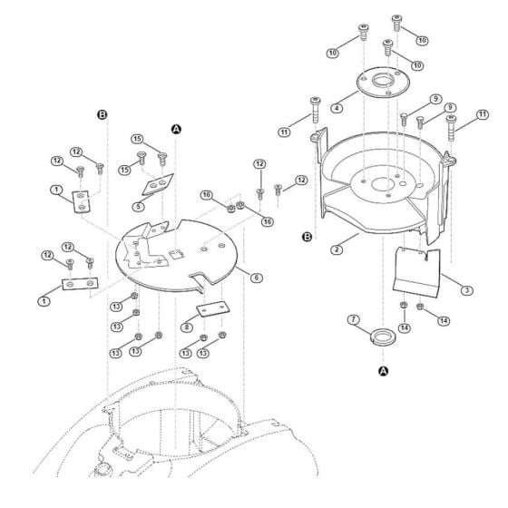 Blade Set (Chipping) Assembly for Stihl/ Viking GE 420.1 Electric Shredders