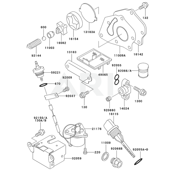 Piston / Crankshaft for Kawasaki GE4300A Generator