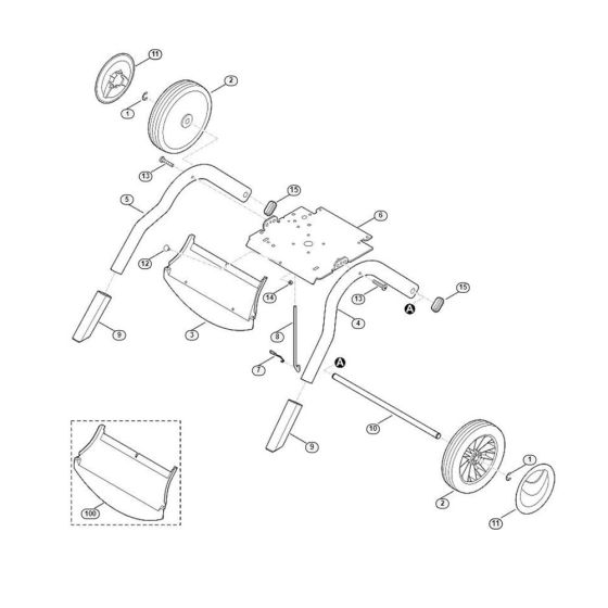 Chassis Assembly  for Stihl/ Viking GE 450 Electric Shredders