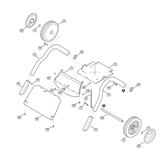 Chassis for Stihl/ Viking GE 450.1 Electric Shredders