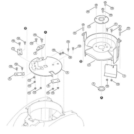 Blade Set (Chipping) Assembly for Stihl/ Viking GE 450.1 Electric Shredders