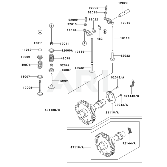 Valve / Camshaft for Kawasaki GE5000AS Generator