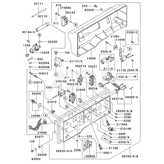 Control Panel for Kawasaki GE5000AS Generator