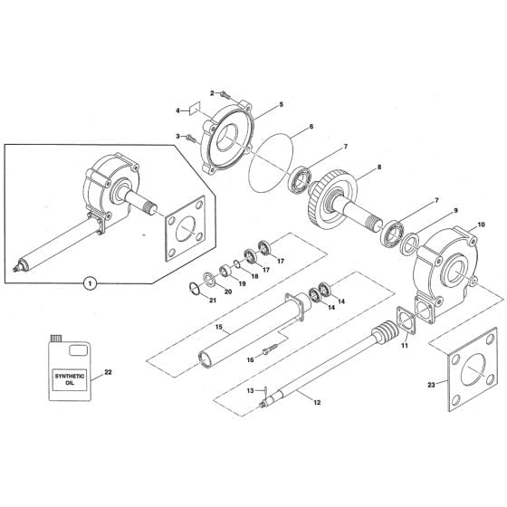 Gearbox Assembly for Altrad Belle Premier T Site Mixer (March 95-December 98)